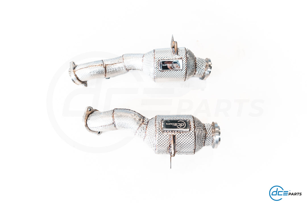 DCE Parts - Mercedes-Benz GLC43 AMG 3.0T X253 - High Flow Cat / Catless Downpipe with Heat Shield