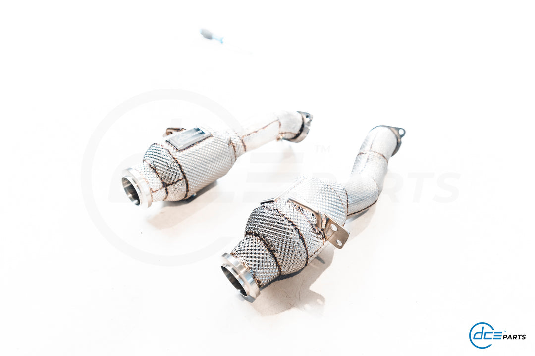 DCE Parts - Mercedes-Benz GLC43 AMG 3.0T X253 - High Flow Cat / Catless Downpipe with Heat Shield