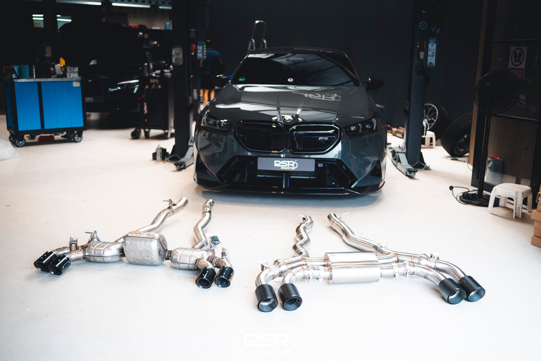 DCE Parts - BMW G90 M5 G99 M5 Stainless Steel - Titanium Catback Axleback Valved Exhaust - 3.5 Inch | 90mm Midpipe