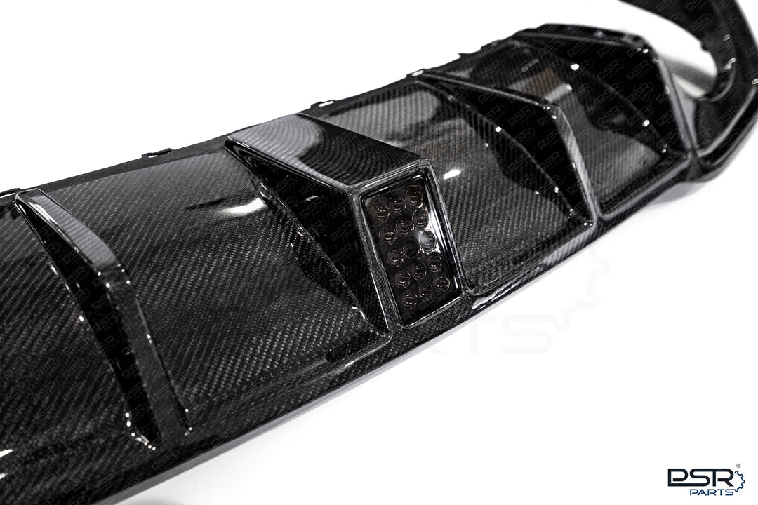 Audi RS3 8V Sedan Saloon Carbon Diffuser with DTM Light