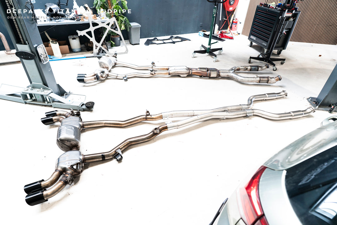 DCE Parts - BMW G90 M5 G99 M5 Stainless Steel - Titanium Catback Axleback Valved Exhaust - 3.5 Inch | 90mm Midpipe