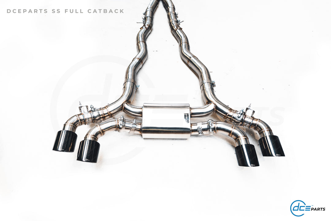 DCE Parts - BMW G90 M5 G99 M5 Stainless Steel - Titanium Catback Axleback Valved Exhaust - 3.5 Inch | 90mm Midpipe