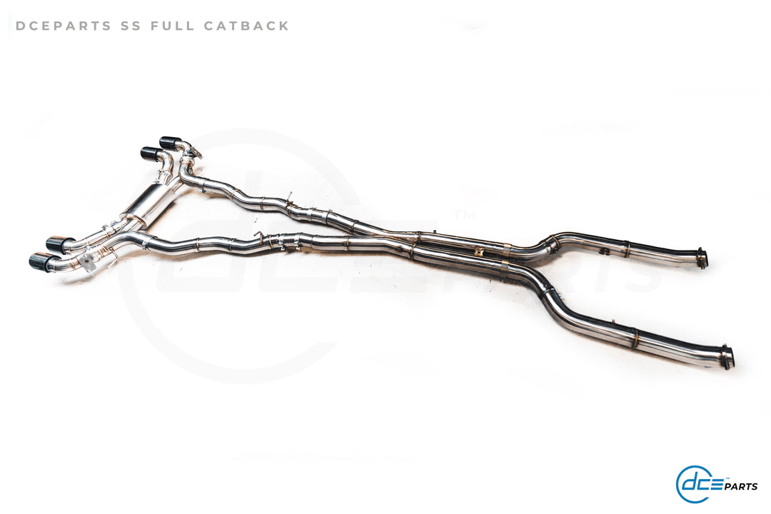 DCE Parts - BMW G90 M5 G99 M5 Stainless Steel - Titanium Catback Axleback Valved Exhaust - 3.5 Inch | 90mm Midpipe