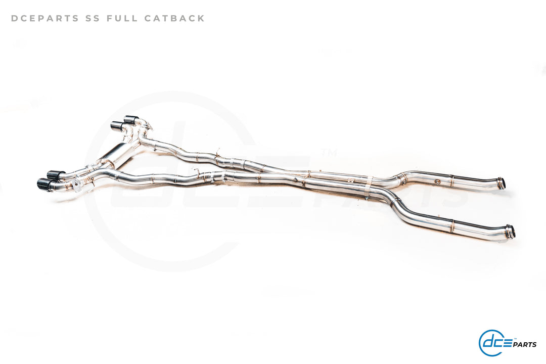 DCE Parts - BMW G90 M5 G99 M5 Stainless Steel - Titanium Catback Axleback Valved Exhaust - 3.5 Inch | 90mm Midpipe