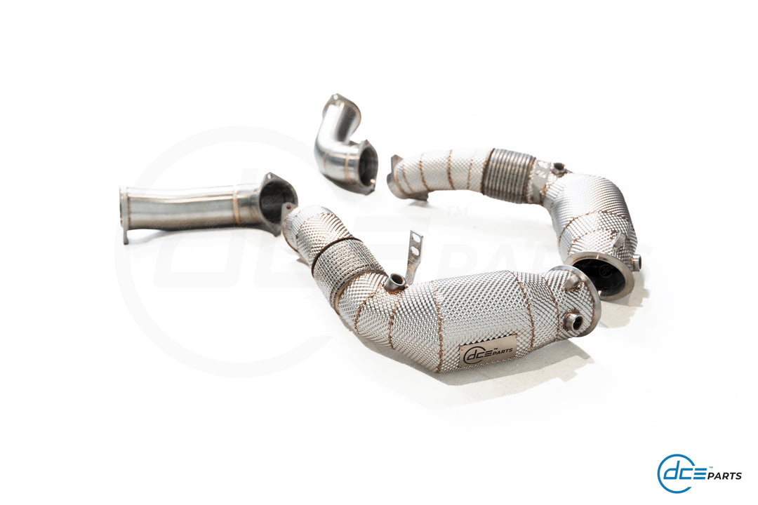 DCE Parts -  BMW S63B44T2 - BMW F90 M5 F91 F92 F93 M8 X5M F96 X6M F96 (OPF 2020+) - Catless / High Flow Cat Downpipe
