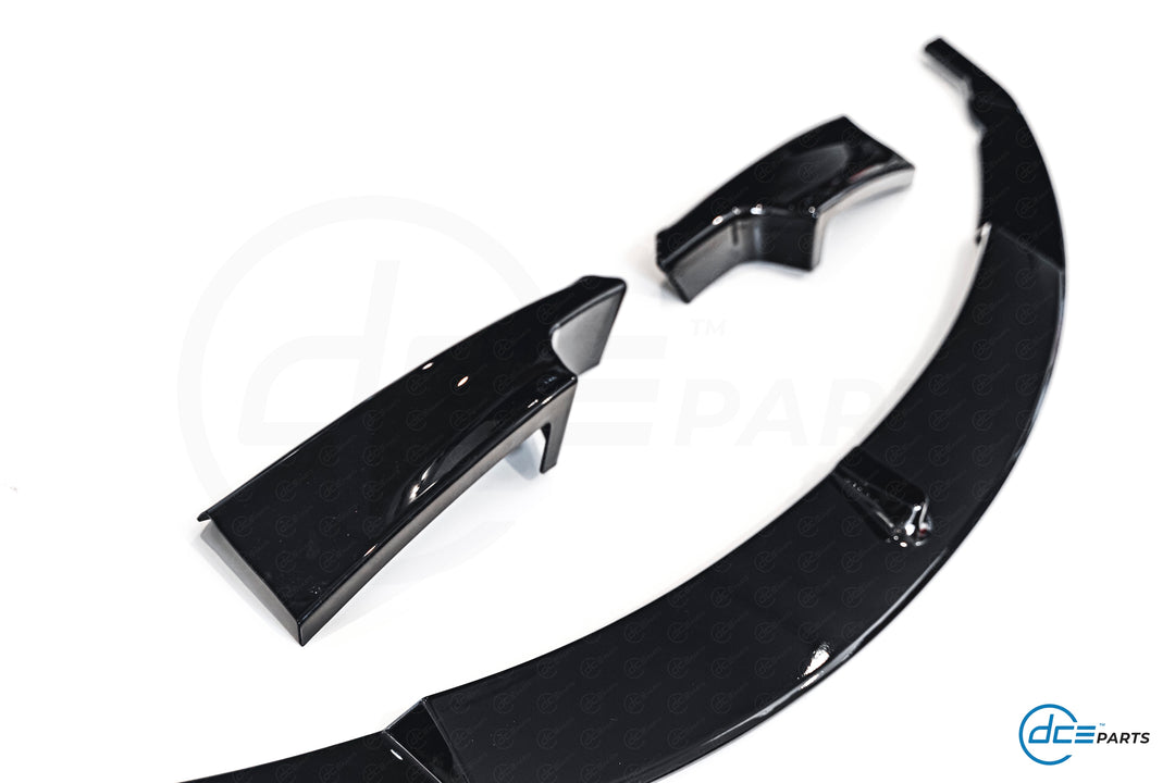 DCE Parts - 3-Piece Splitter and Flaps for M-Sport Front Bumper BMW F30 F31 - Gloss Black