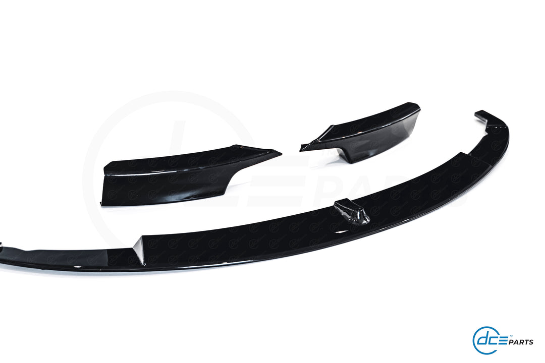 DCE Parts - 3-Piece Splitter and Flaps for M-Sport Front Bumper BMW F30 F31 - Gloss Black