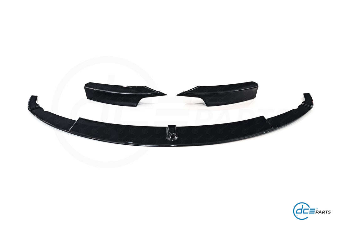 DCE Parts - 3-Piece Splitter and Flaps for M-Sport Front Bumper BMW F30 F31 - Gloss Black
