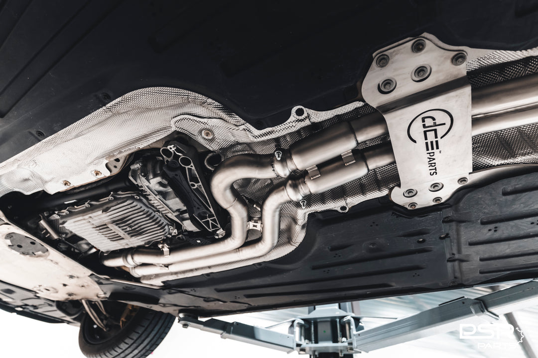 DCE Parts BMW S58 G80 M3 G81 M3 G82 M4 G83 M4 High Flow Equal Length X-Pipe Hybrid Midpipe