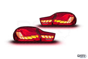BMW 4 Series F32 F33 F36 M4 F82 F83 OLED CS GTS LCI Style Dark Red Rear Tail Lights
