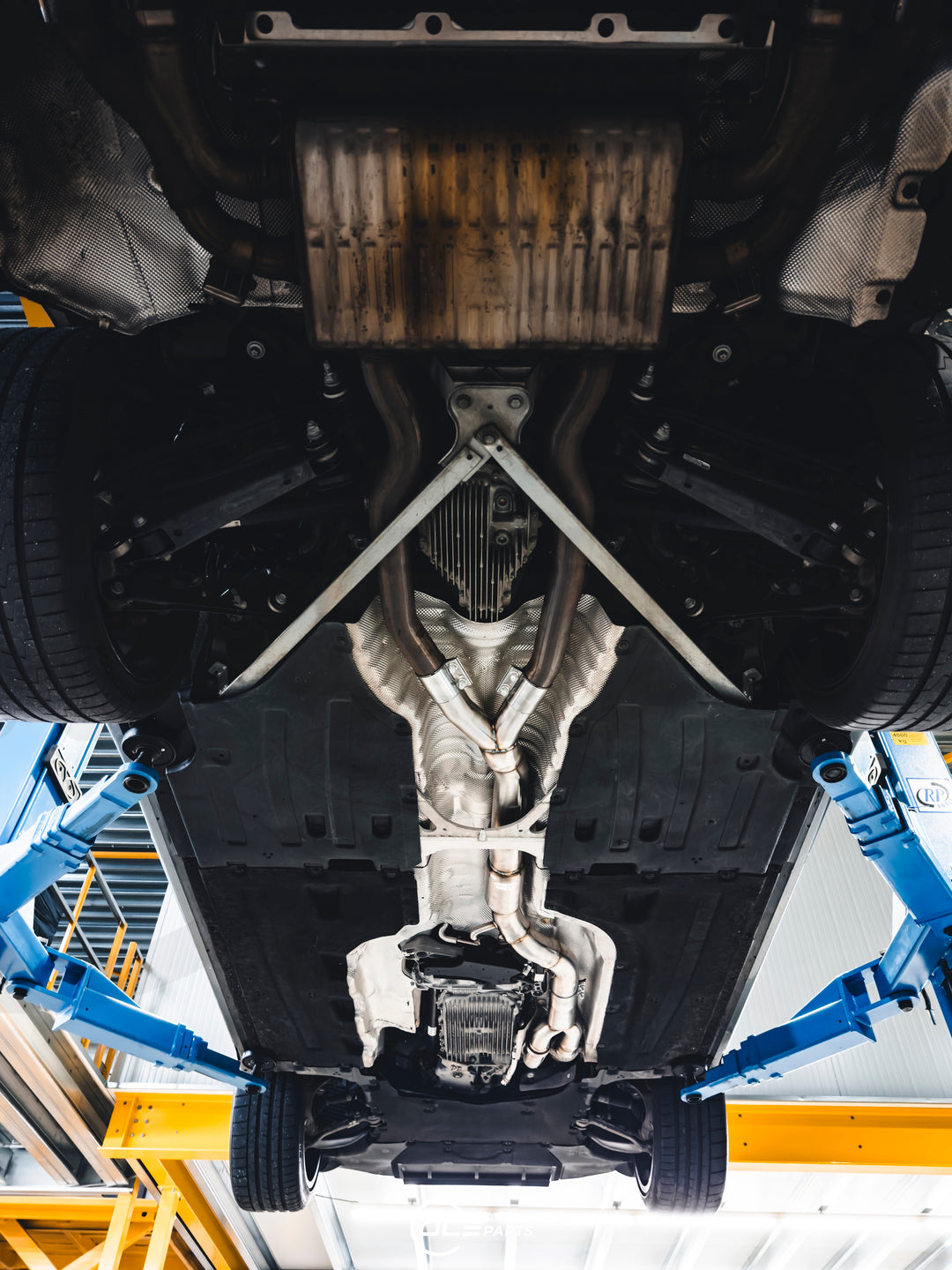 DCE Parts BMW F97 X3M F98 X3M High Flow Single Midpipe OPF Delete RDE II (EU Spec) - Titanium / Stainless Steel