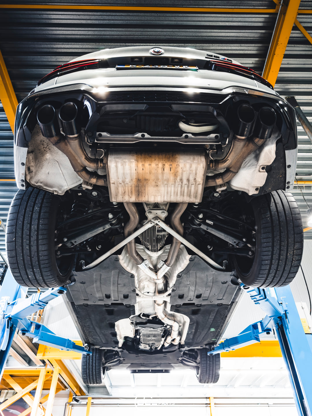 DCE Parts BMW F97 X3M F98 X3M High Flow Single Midpipe OPF Delete RDE II (EU Spec) - Titanium / Stainless Steel