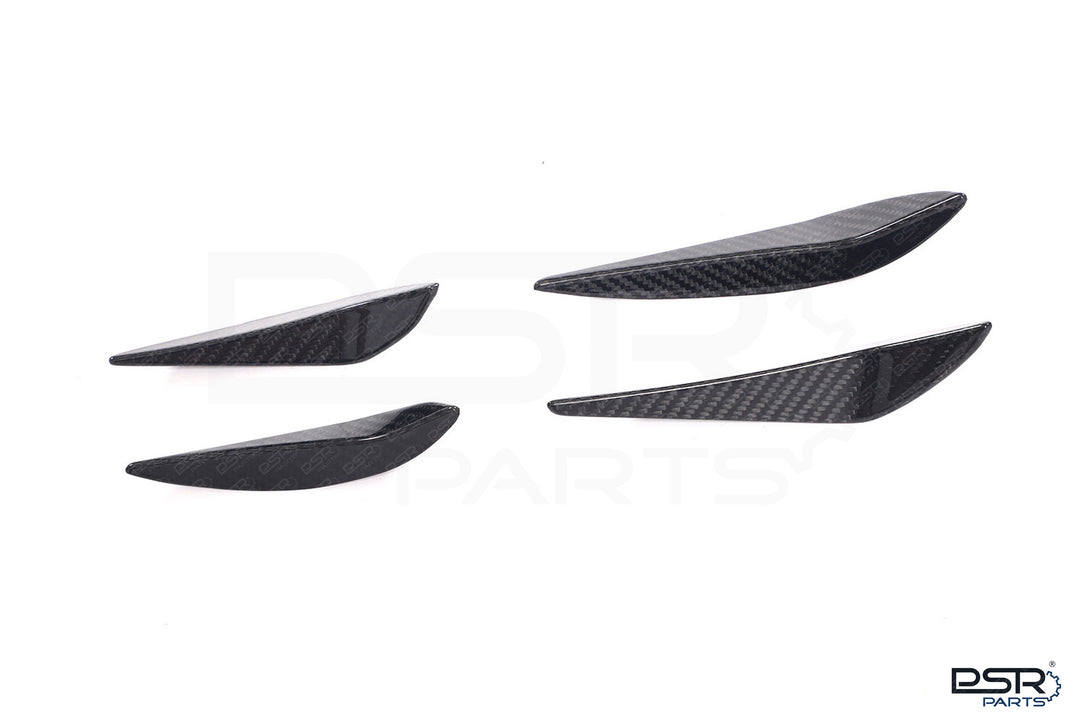 Carbon Fibre Performance Front Bumper Canards for the BMW M3 G80 G81 M4 G82 G83