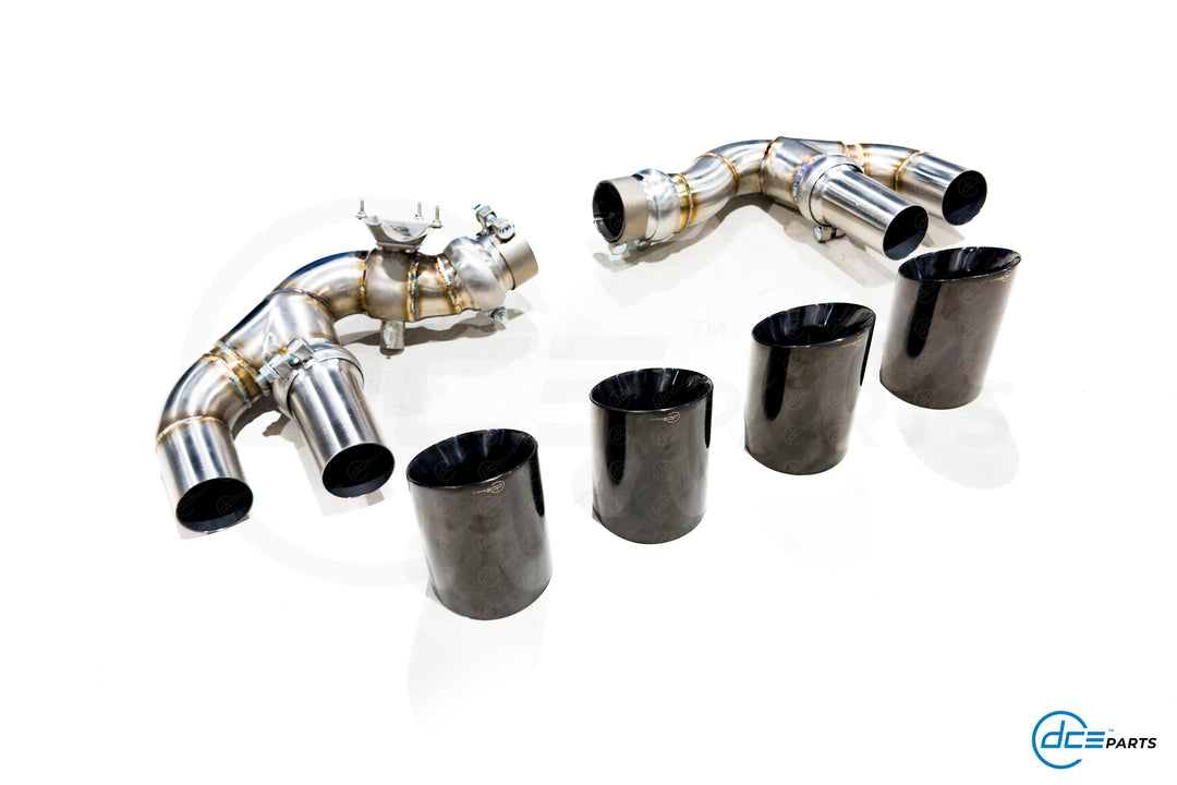 DCE Parts - Audi Q8 4M 55 TFSI-E / 60 TFSI-E Quad Exhaust Tips Conversion Plug and Play FACELIFT