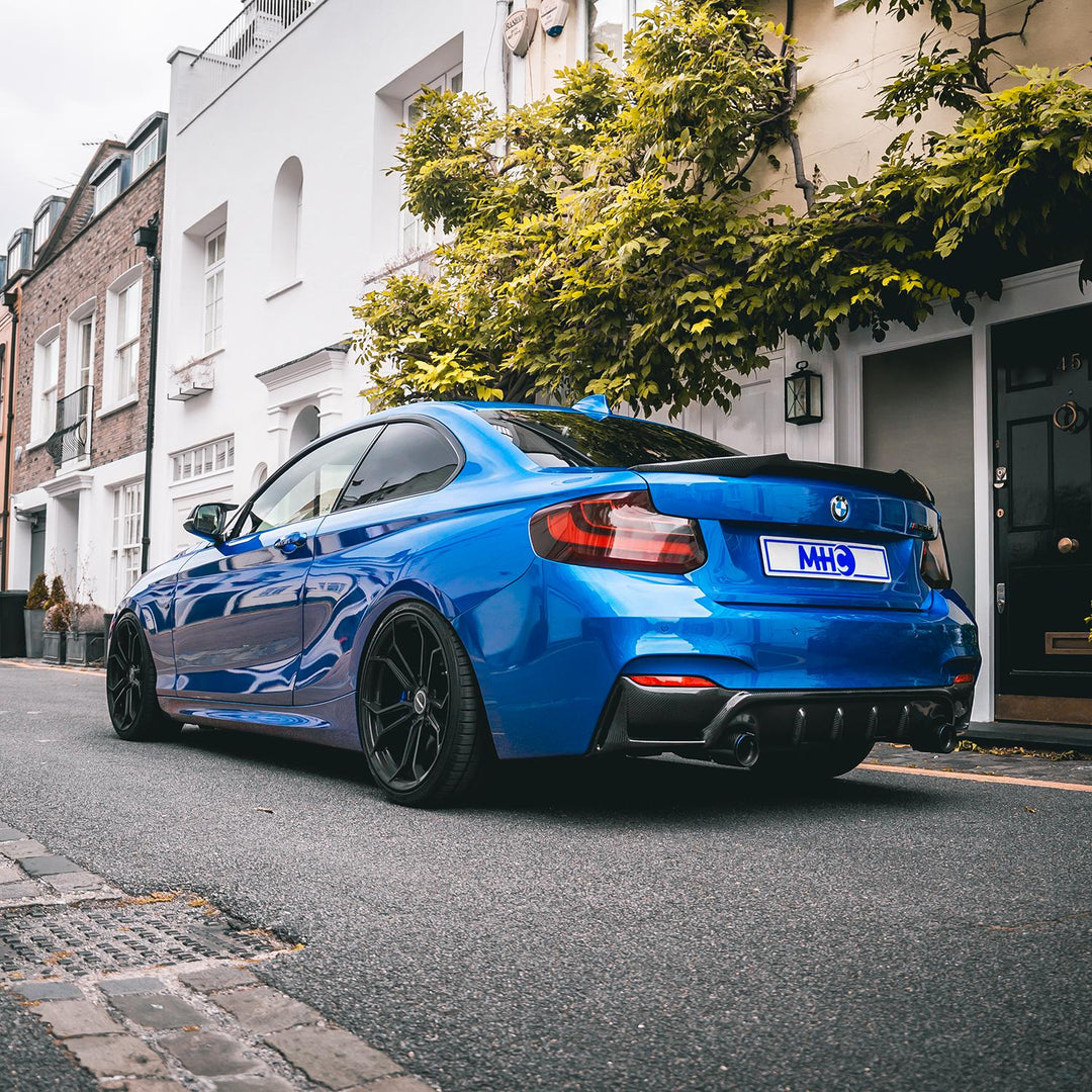 MHC+ BMW M2/2 Series M4 Style Rear Spoiler In Pre Preg Carbon Fibre (F87/F22)