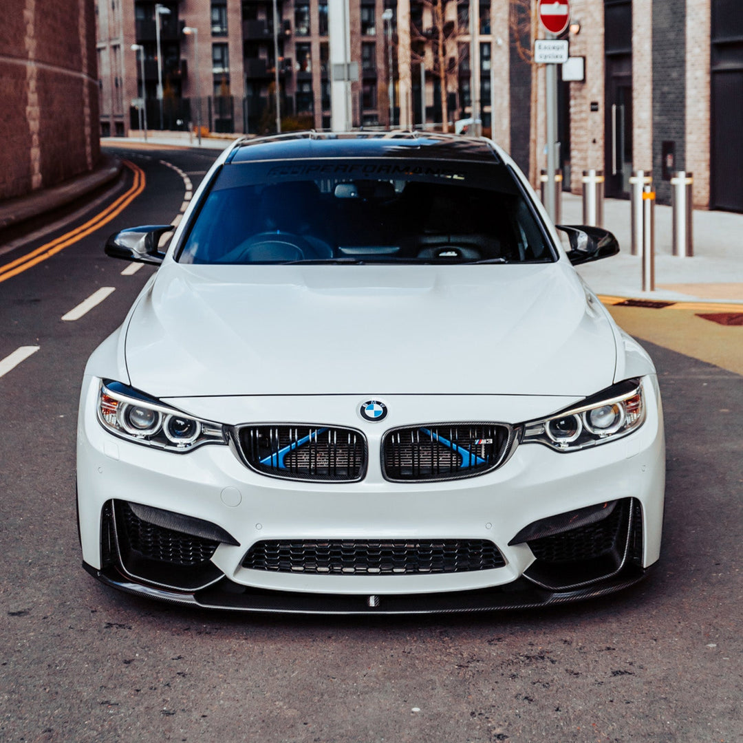 MHC+ BMW M3/M4 Performance Style Front Splitter In Gloss Pre Preg Carbon Fibre (F80/F82/F83)