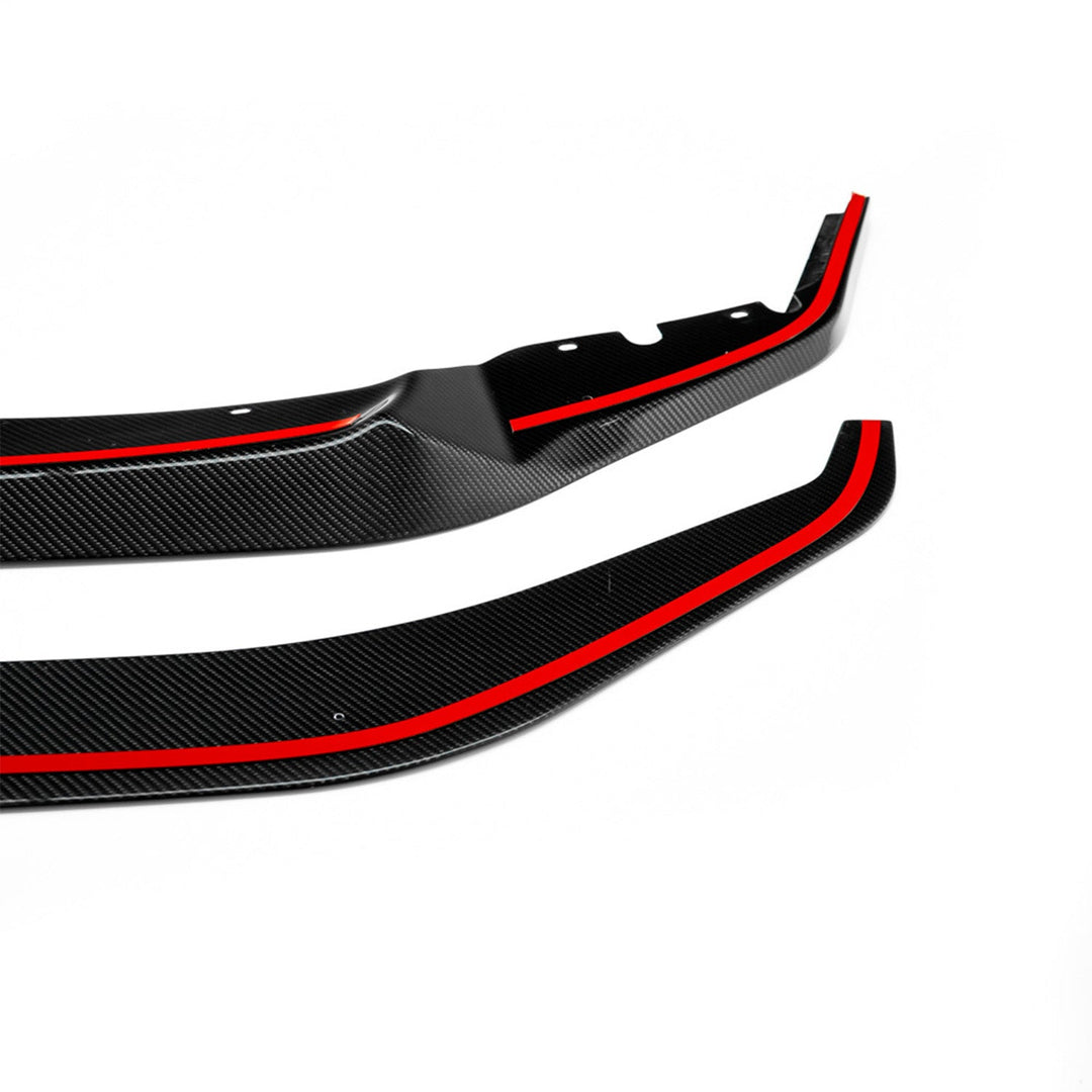 MHC+ BMW M2 Competition S55 GT Style Front Splitter In Gloss Pre Preg Carbon Fibre (F87C)