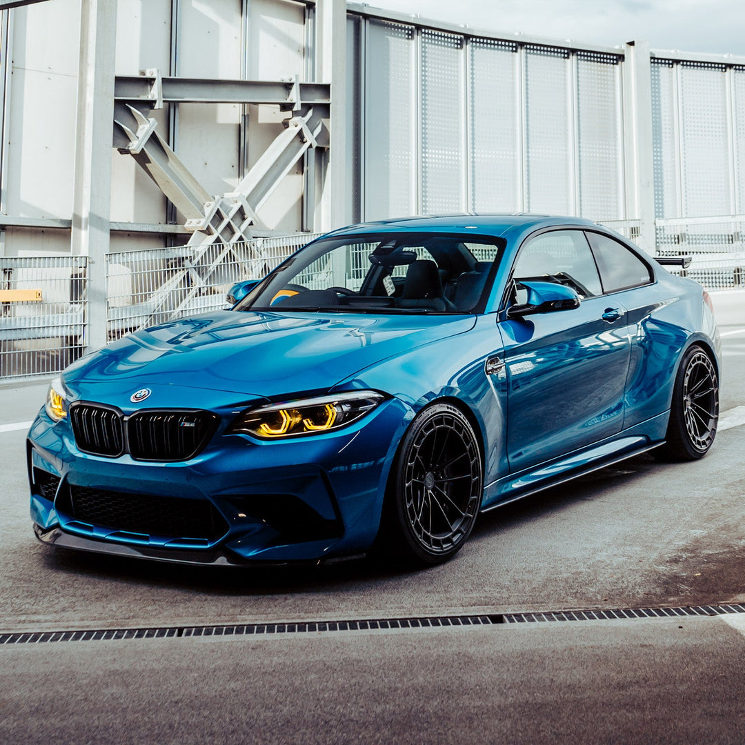 MHC+ BMW M2 Competition S55 GT Style Front Splitter In Gloss Pre Preg Carbon Fibre (F87C)