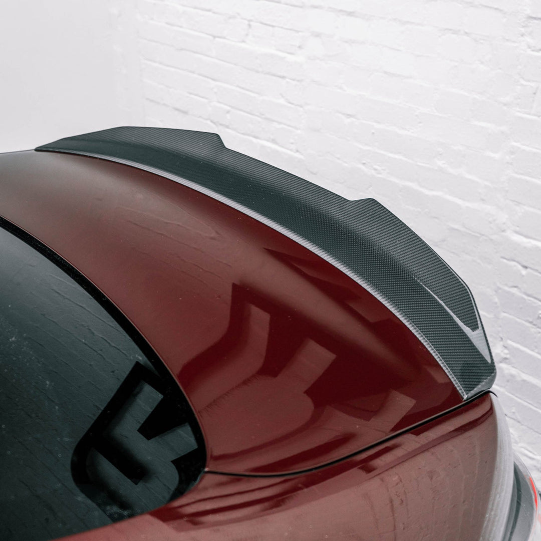 MHC+ BMW M4 Ducktail Style Rear Spoiler In Pre-Preg Carbon Fibre (G82)