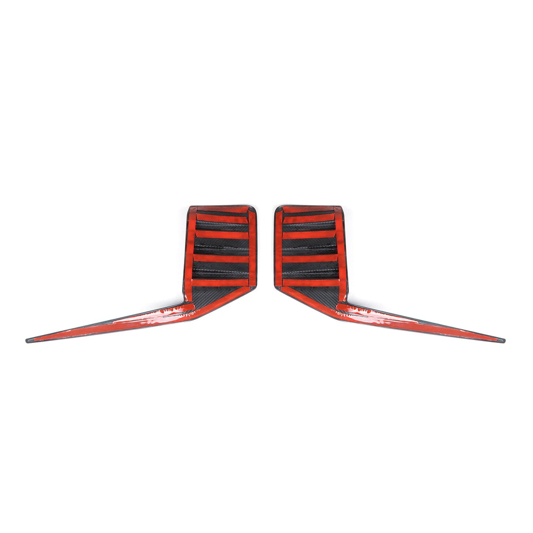 MHC+ BMW M2 G87 Performance Style Rear Rear Bumper Inserts In Pre Preg Gloss Carbon Fibre (G87)