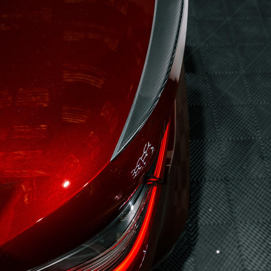 MHC+ BMW M4/4 Series V Style Rear Spoiler In Pre Preg Carbon Fibre (G83/G23)