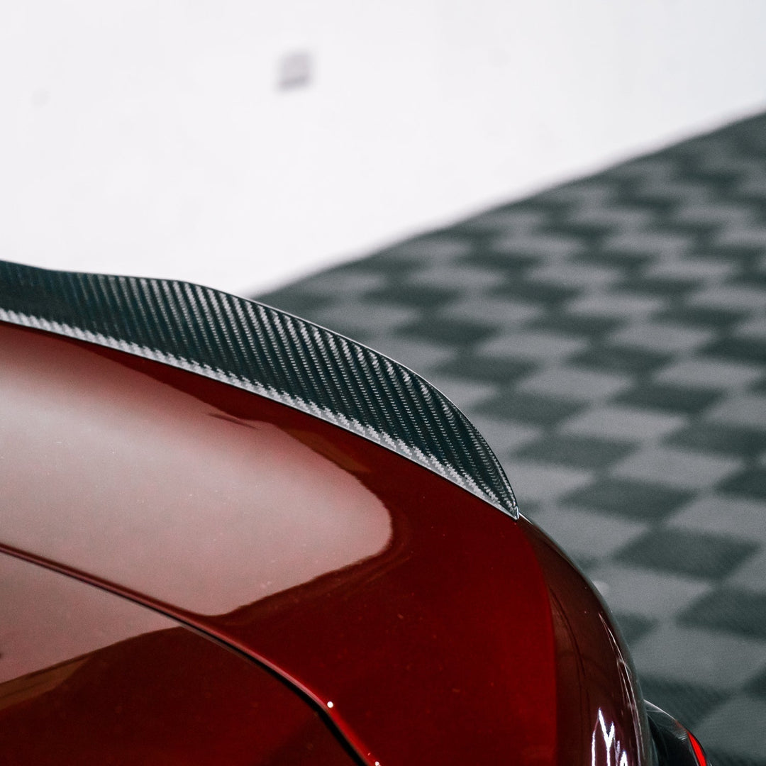 MHC+ BMW M4/4 Series V Style Rear Spoiler In Pre Preg Carbon Fibre (G83/G23)
