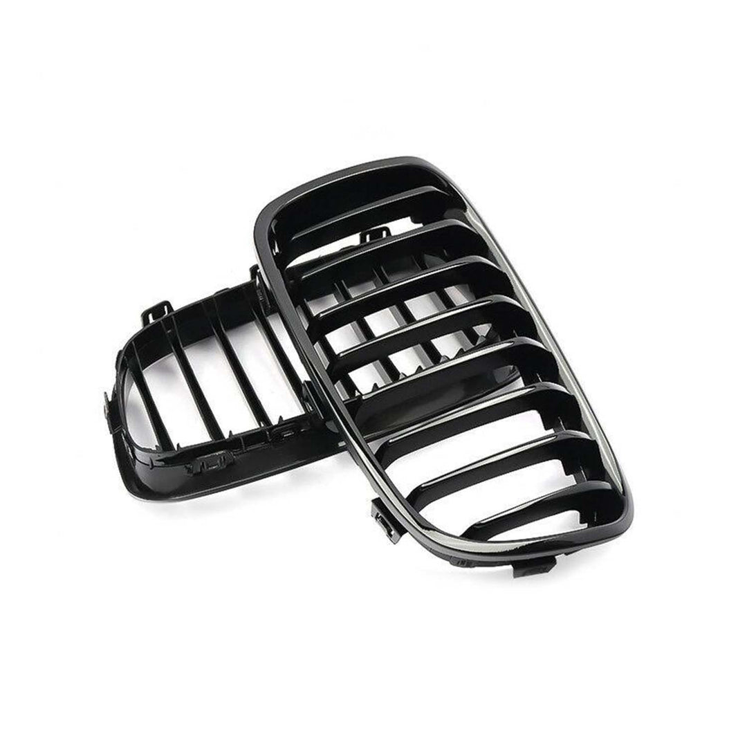 MHC Black BMW 1 Series Pre-LCI Single Slat Front Grilles In Gloss Black (F20/F21)