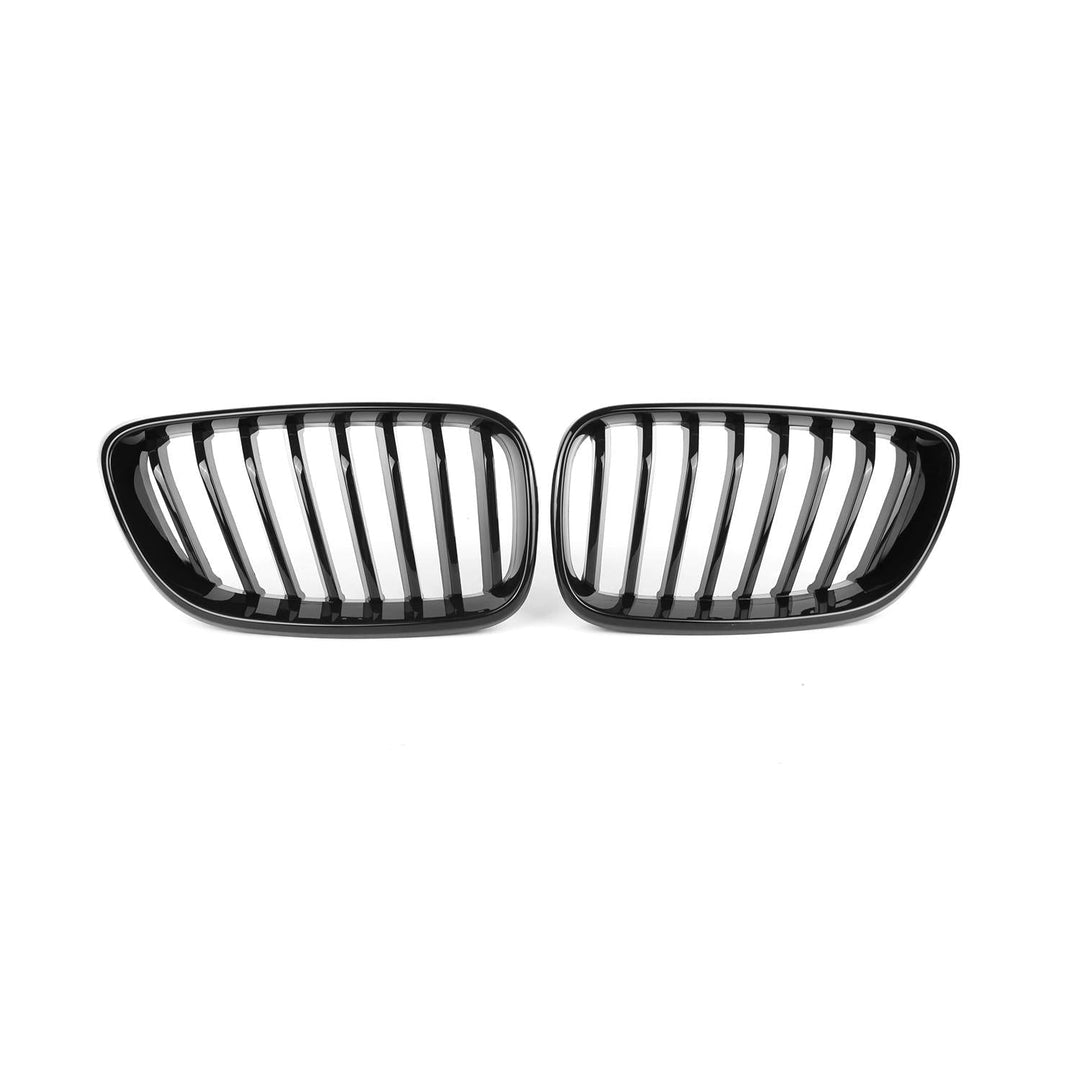 MHC Black BMW M2/2 Series Single Slat Front Grilles In Gloss Black (F87/F22/F23)