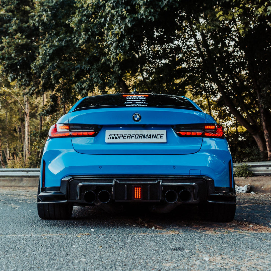 MHC+ BMW M3 SS1 Rear Side Splitters In Gloss Pre Preg Carbon Fibre (G80/G81)