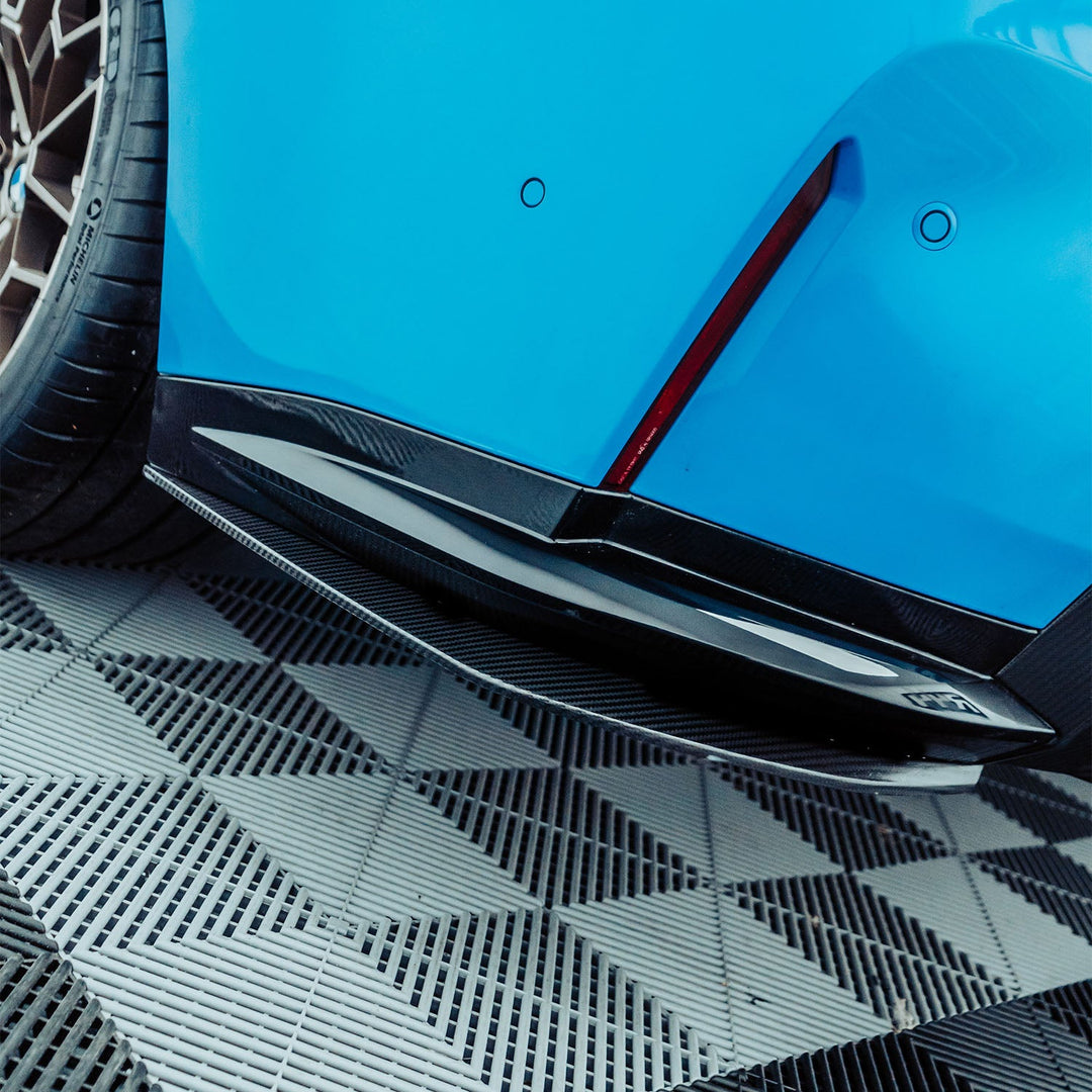 MHC+ BMW M3 SS1 Rear Side Splitters In Gloss Pre Preg Carbon Fibre (G80/G81)