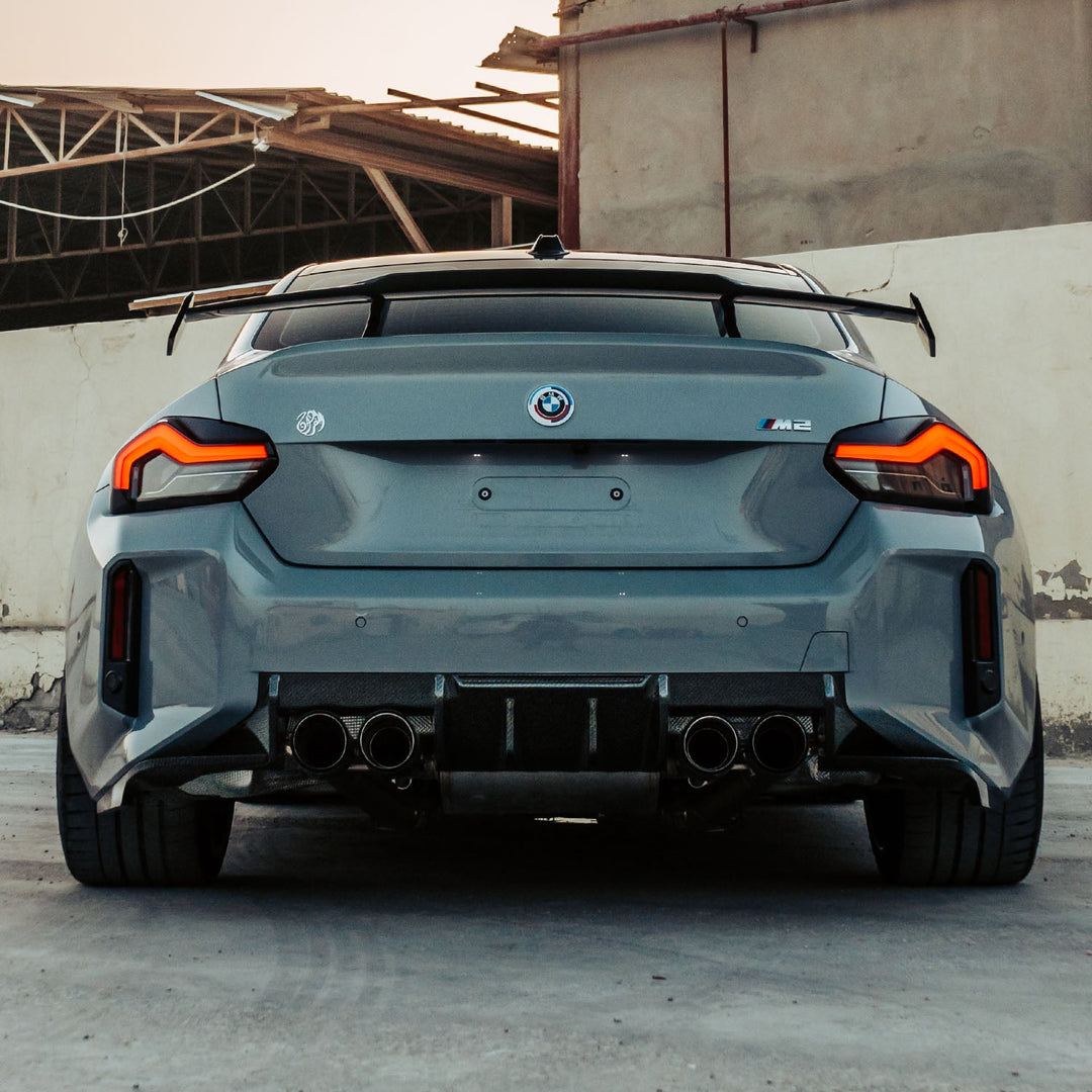 MHC+ BMW M2 2023 G87 Edition 1 Rear Diffuser 3pcs In Pre Preg Gloss Carbon Fibre (G87)