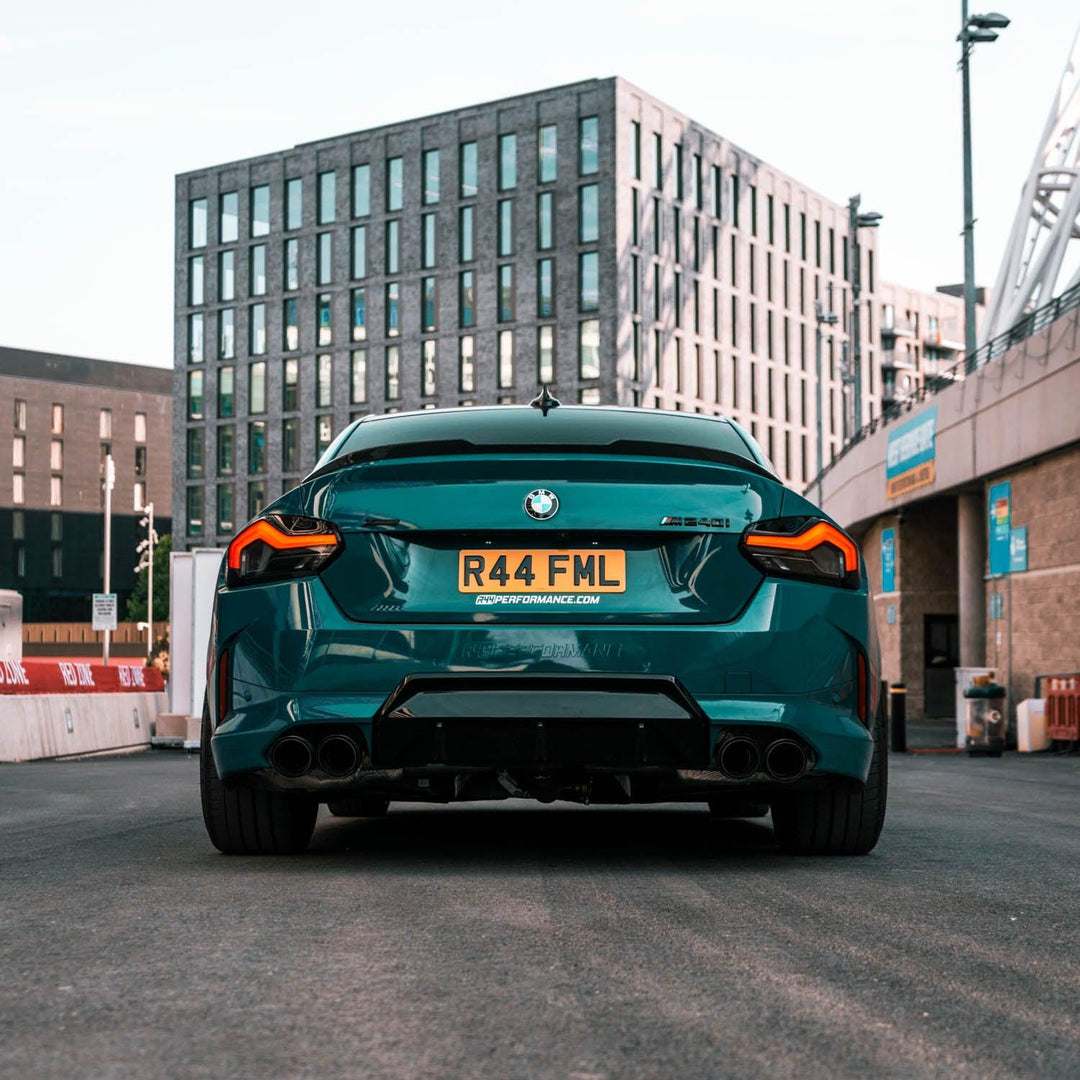 MHC+ BMW M2/M240i V Style Rear Spoiler In Pre Preg Carbon Fibre (G87/G42)