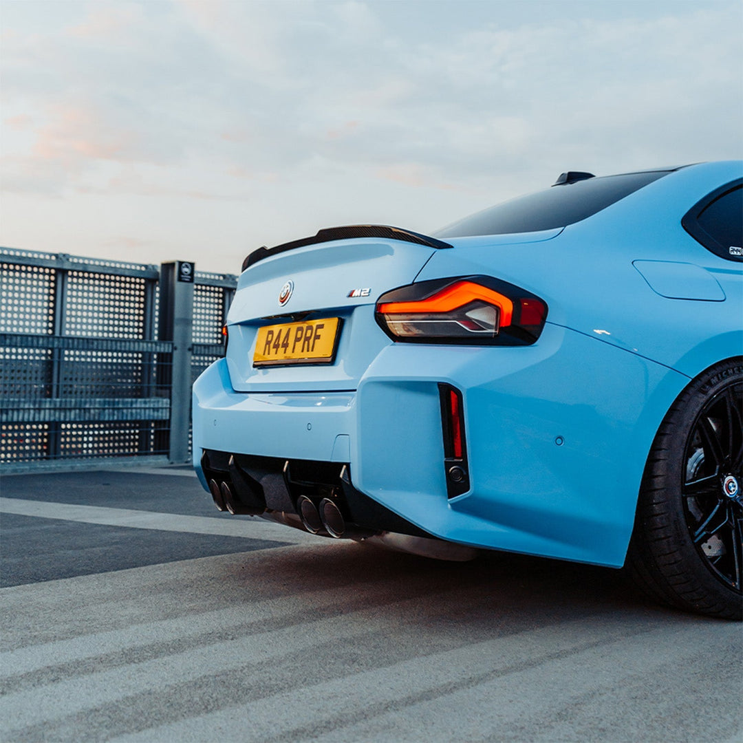 MHC+ BMW M2/M240i V Style Rear Spoiler In Pre Preg Carbon Fibre (G87/G42)
