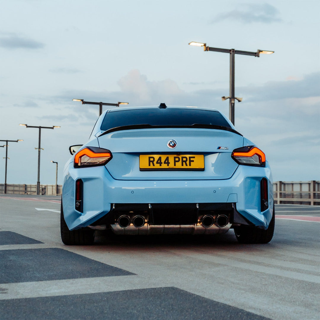 MHC+ BMW M2/M240i V Style Rear Spoiler In Pre Preg Carbon Fibre (G87/G42)