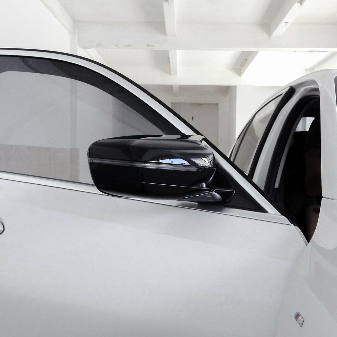 MHC Black BMW M Style Wing Mirror Covers In Gloss Black RHD (G20/G21/G22/G23/G30)