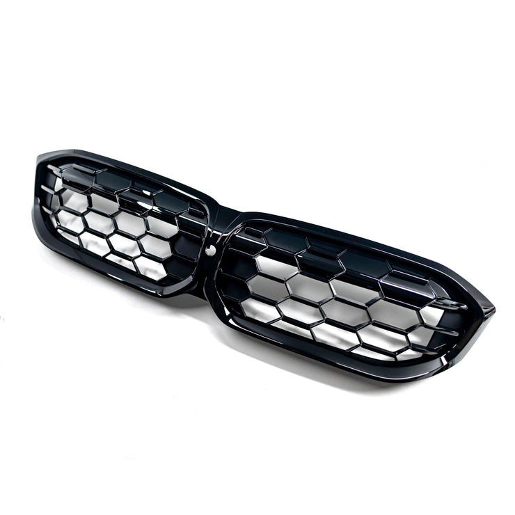 PSR Parts - Gloss Black Diamond M340i / M340D LCI Style Kidney Grilles for BMW 3 Series (2022+, G20 G21 LCI)