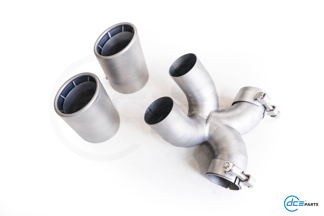 DCE Parts - Porsche 981 Cayman & Boxster 2.7/3.4/3.8 GT4 / Spyder X-Pipe Titanium Style