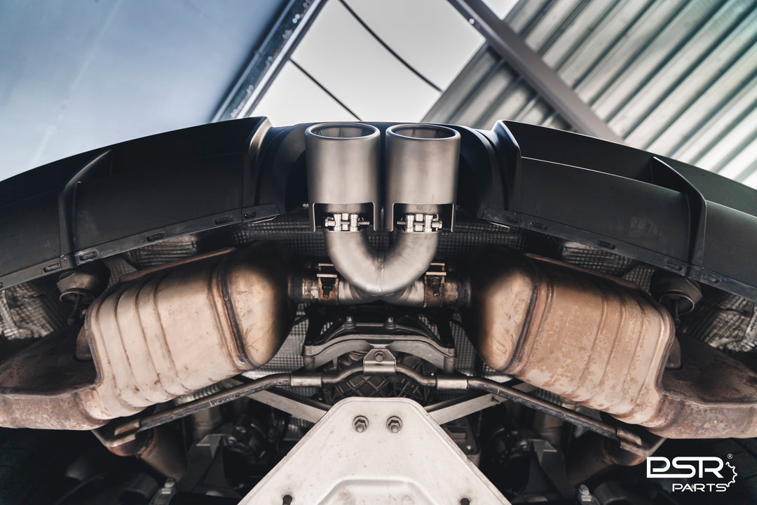 DCE Parts - Porsche 981 Cayman & Boxster 2.7/3.4/3.8 GT4 / Spyder X-Pipe Titanium Style