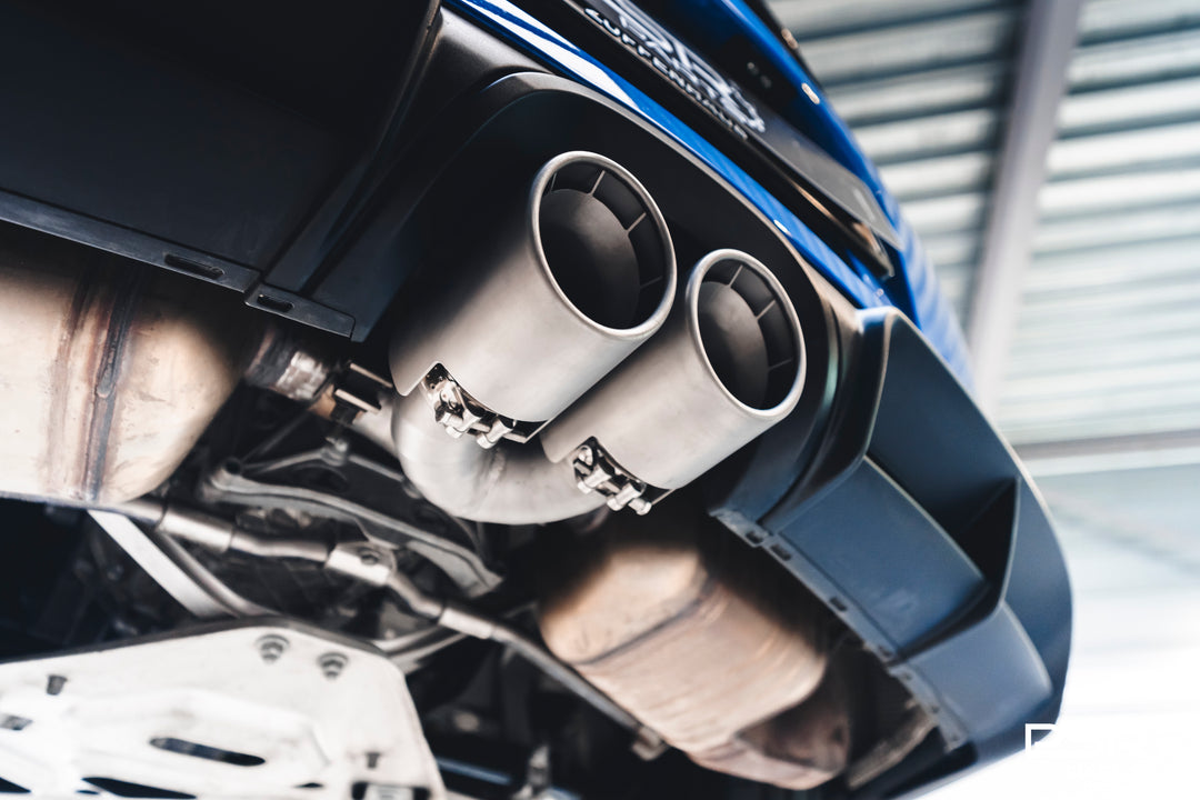 DCE Parts - Porsche 981 Cayman & Boxster 2.7/3.4/3.8 GT4 / Spyder X-Pipe Titanium Style