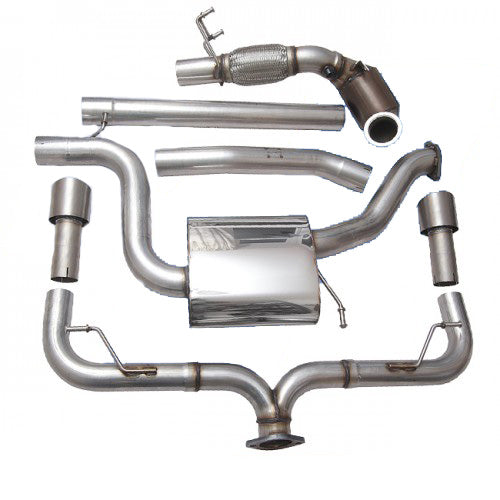 Racingline - Rear Exhaust System Valved Cat-back / Golf 7R - VWR21G70RV