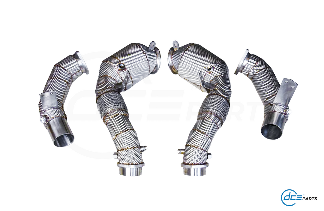 DCE Parts -  BMW N63 G30 M550i G14 G15 G16 M850i G11 G12 750i G05 G06 X5 X6 M60i G07 X7 M50i - OPF / Bolt Flange Type (Up to 2020)- Downpipe