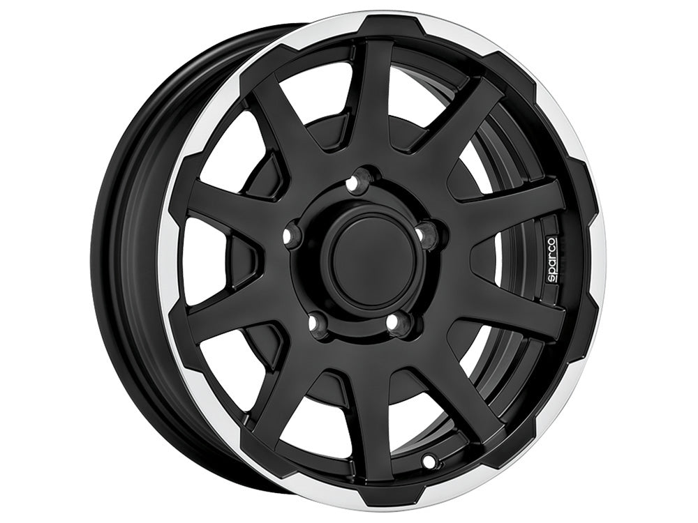 SPARCO DAKAR WHEELS MATT BLACK LIP POLISHED