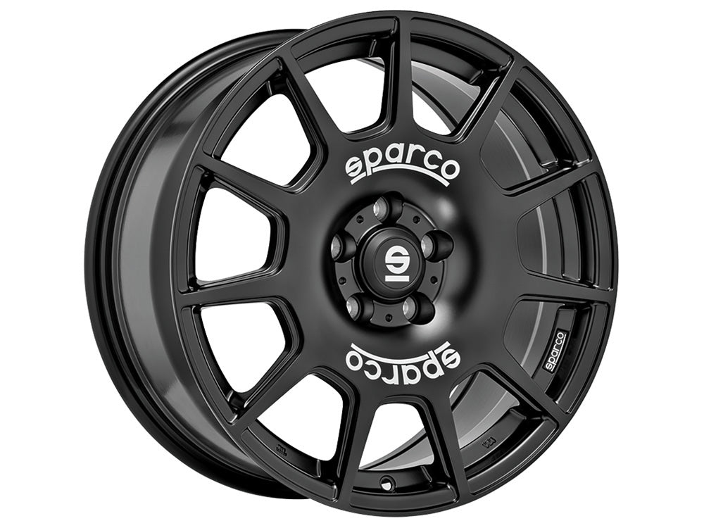 SPARCO TERRA WHEELS MATT BLACK + WHITE LETTERING