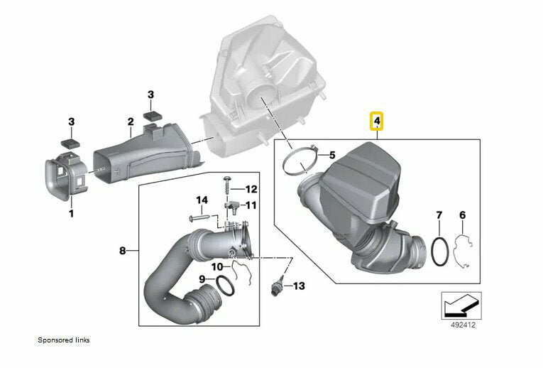 2021- FTP A91 G-B48 intake pipe ( inlet pipe )