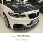 BMW 2 SERIES F22 & F23 M SPORT CARBON FRONT LIP SPLITTER - OEM + CT DESIGN - CT Carbon