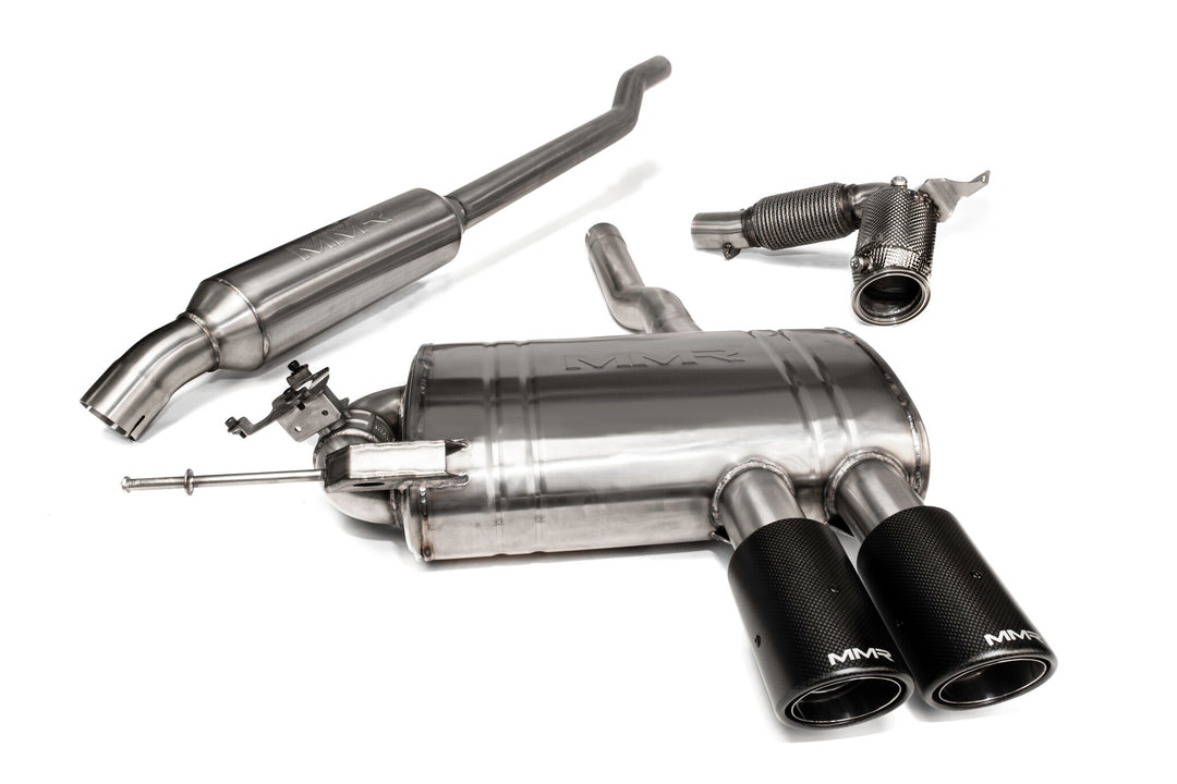 MMR  MINI F56 FULL SYSTEM - Sports Cat with Thermal Coating & Cat - Back Exhaust with Valves