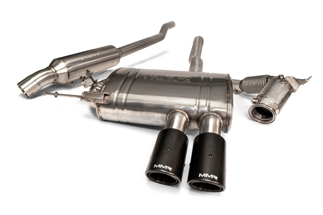 MMR  MINI F56 FULL SYSTEM - Sports Cat with Thermal Coating & Cat - Back Exhaust with Valves