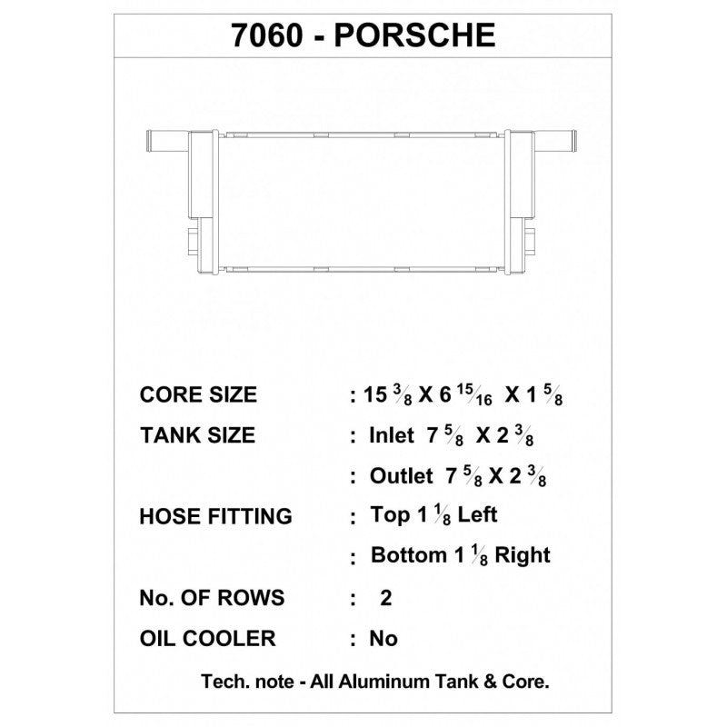CSF Radiators  - PORSCHE CAYMAN 981 3.4L - Radiator - CSF-7060