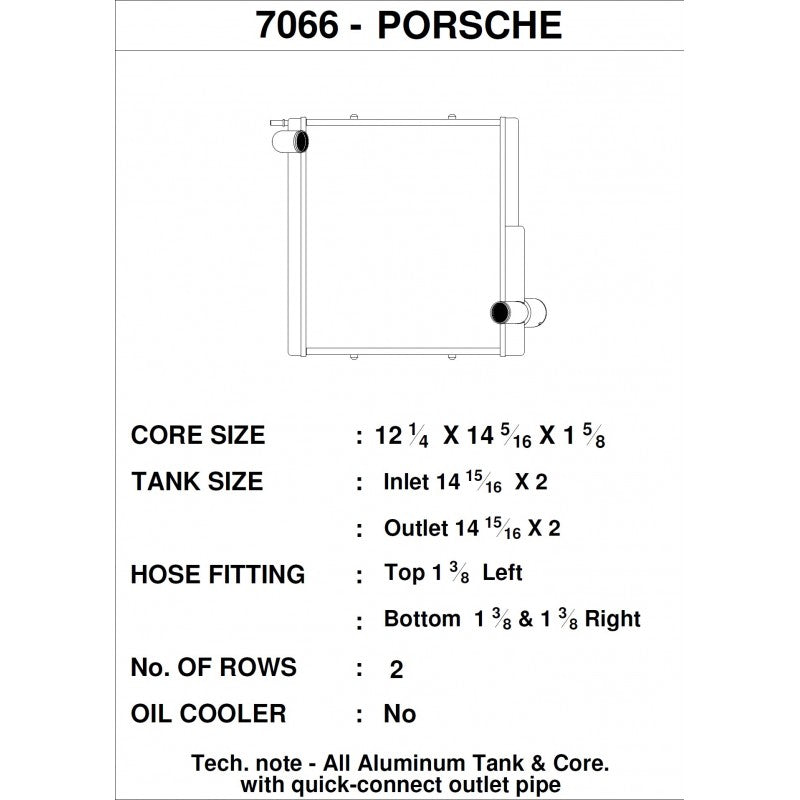 CSF Radiators  - PORSCHE CAYMAN 981 2.7L - Radiator - CSF-7066
