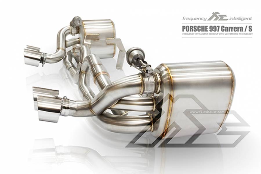 Fi-Exhaust - PORSCHE 911 997 MK1 3.6L CARRERA - Mid X pipe + Valvetronic muffler Stainless Steel  - PH-997-CBV